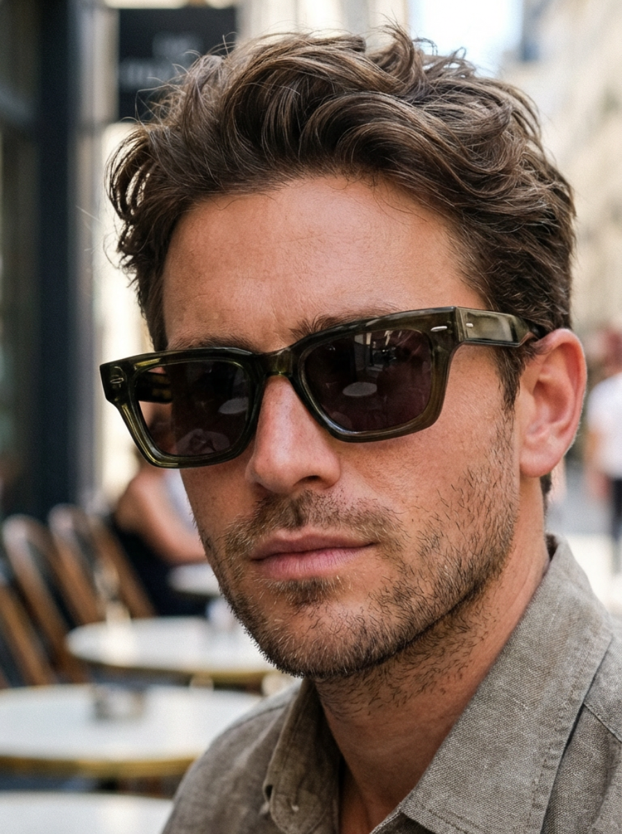 Boléro Knox — Bold Square Wayfarer Sunglasses, Glossy Black – Ma boutique